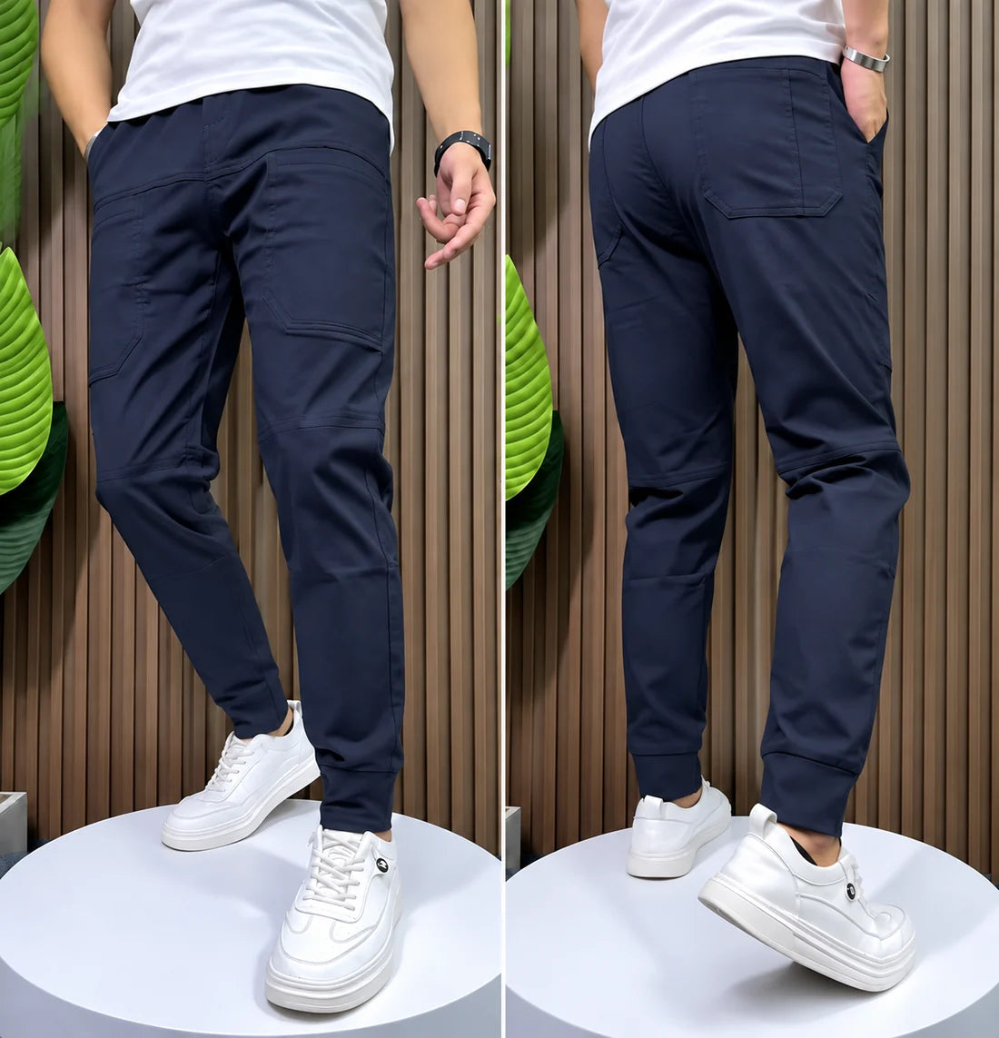 Men's High Stretch Multi-pocket Skinny Cargo Pants